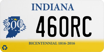 IN license plate 460RC