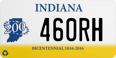 IN license plate 460RH