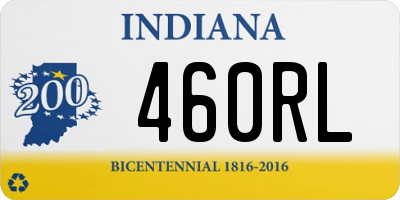 IN license plate 460RL