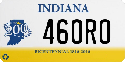 IN license plate 460RO