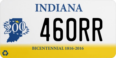IN license plate 460RR
