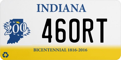 IN license plate 460RT