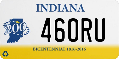 IN license plate 460RU