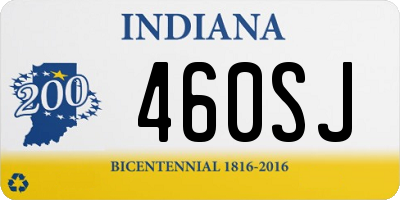 IN license plate 460SJ