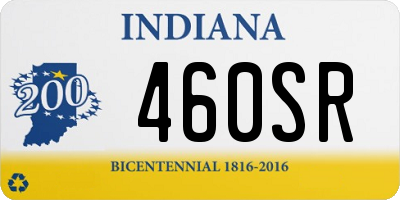IN license plate 460SR
