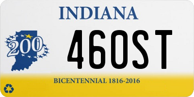 IN license plate 460ST