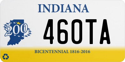 IN license plate 460TA