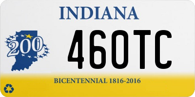 IN license plate 460TC