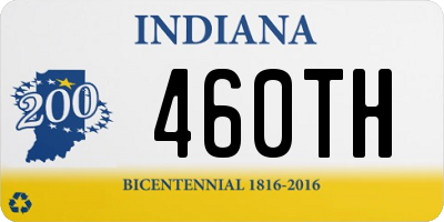 IN license plate 460TH