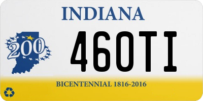 IN license plate 460TI