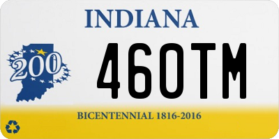 IN license plate 460TM