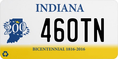 IN license plate 460TN