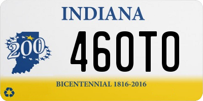 IN license plate 460TO