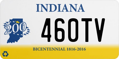 IN license plate 460TV