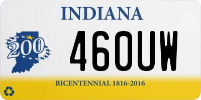 IN license plate 460UW
