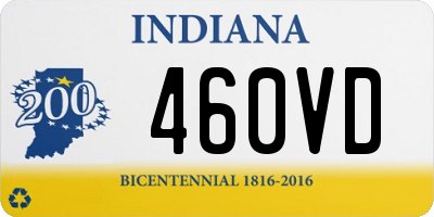 IN license plate 460VD