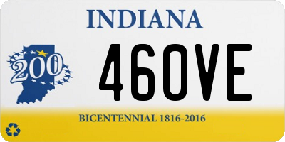 IN license plate 460VE