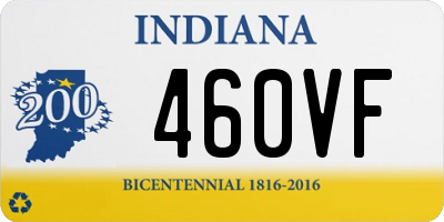 IN license plate 460VF