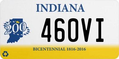 IN license plate 460VI