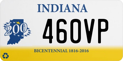 IN license plate 460VP
