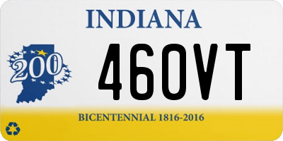 IN license plate 460VT