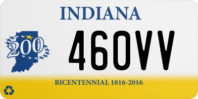 IN license plate 460VV