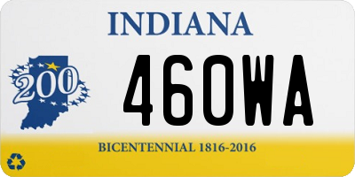 IN license plate 460WA