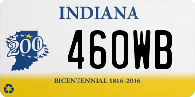 IN license plate 460WB