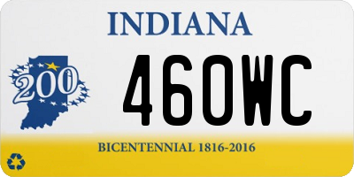 IN license plate 460WC