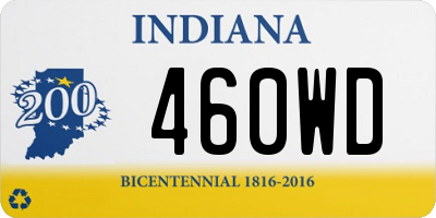 IN license plate 460WD