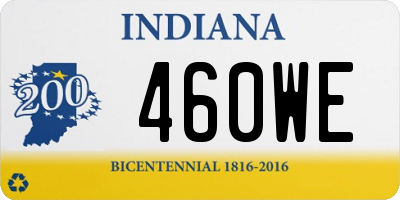 IN license plate 460WE