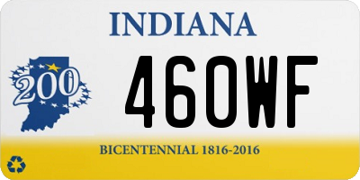 IN license plate 460WF