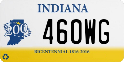 IN license plate 460WG
