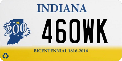 IN license plate 460WK