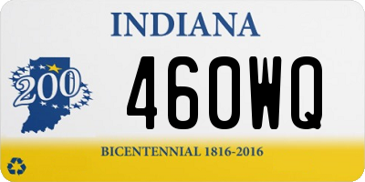 IN license plate 460WQ