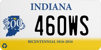 IN license plate 460WS