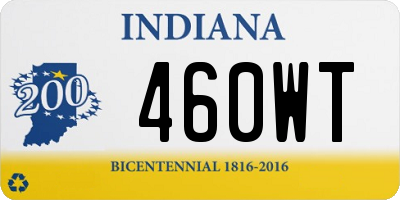 IN license plate 460WT