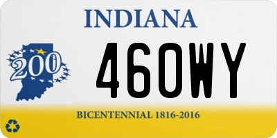 IN license plate 460WY