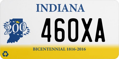 IN license plate 460XA