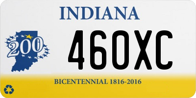 IN license plate 460XC
