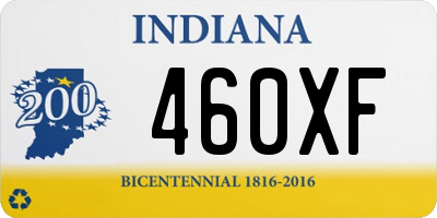 IN license plate 460XF