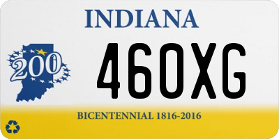 IN license plate 460XG