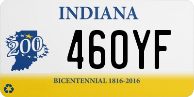 IN license plate 460YF