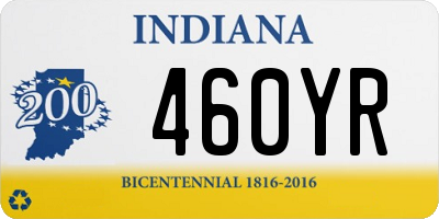 IN license plate 460YR