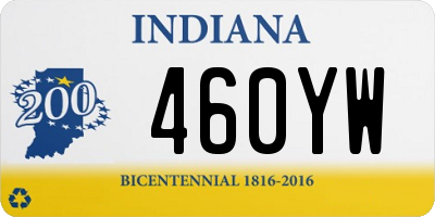 IN license plate 460YW