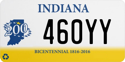 IN license plate 460YY