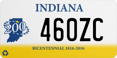 IN license plate 460ZC