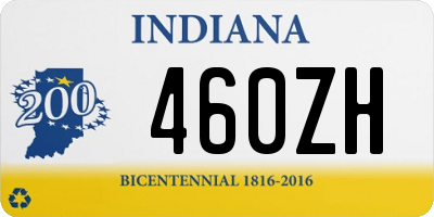 IN license plate 460ZH