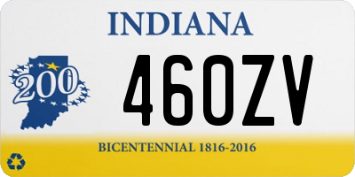 IN license plate 460ZV