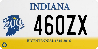 IN license plate 460ZX